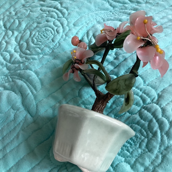 VINTAGE SMALL PINK CHERRY BLOSSOM BONSAÏ TREE - Picture 7 of 12